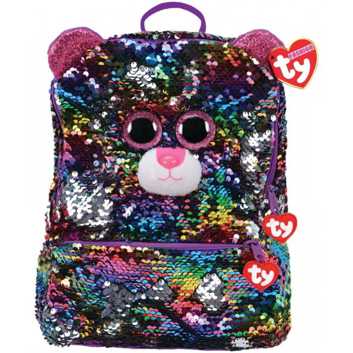 Мягкая игрушка TY Beanie Boo's Рюкзак Леопард Дотти с пайетками 33см купить,NaN