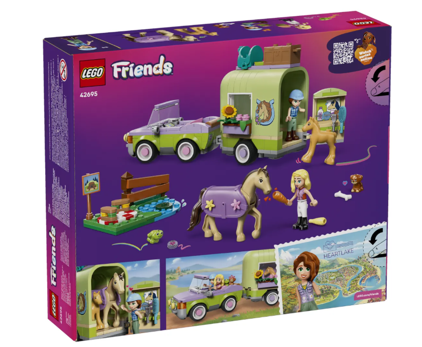 Конструктор Lego Прицеп для перевозки лошадей и жеребят Friends 42695 купить,NaN