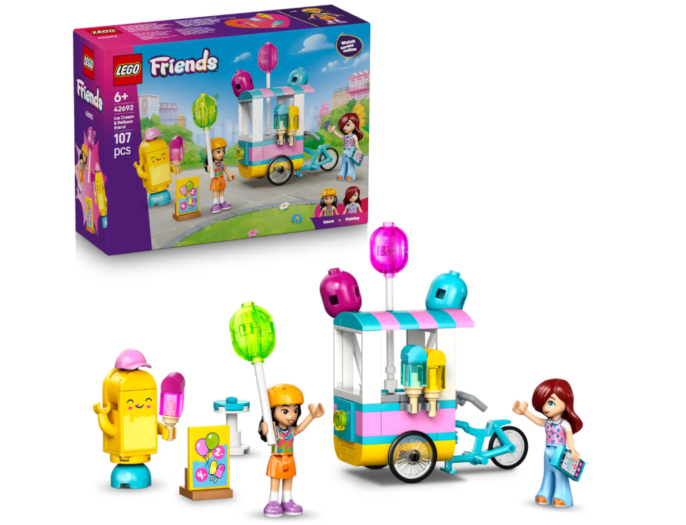Конструктор Lego Прилавок с мороженым и воздушными шариками Friends 42692