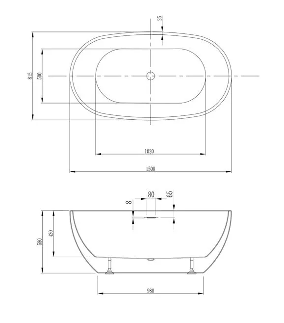 Акриловая ванна Abber AB9263-1.5 150х81.5х58см белый купить,NaN