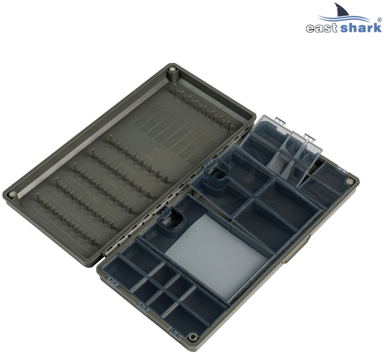 Поводочница EastShark Tackle and Rig Box 2538 F серая купить,NaN