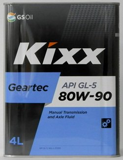 Трансмиссионное масло Kixx GEARTEC GL-5 80W90 4л