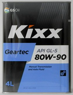 Трансмиссионное масло Kixx GEARTEC GL-5 80W90 4л купить,NaN