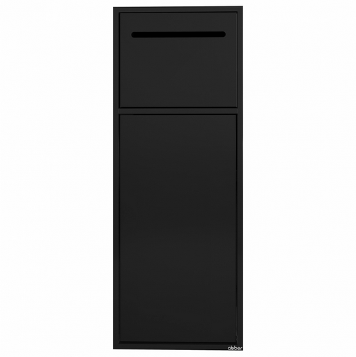 Скрытая настенная ниша с корзиной и бумагодержателем Abber Nischen AN3008MB 23х13х60см черный