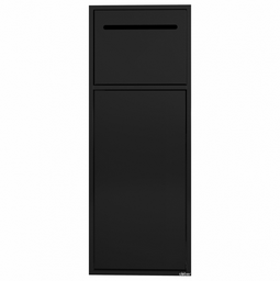 Скрытая настенная ниша с корзиной и бумагодержателем Abber Nischen AN3008MB 23х13х60см черный