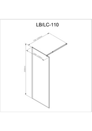 Душевая перегородка AvaCan LB110MT 110х200см