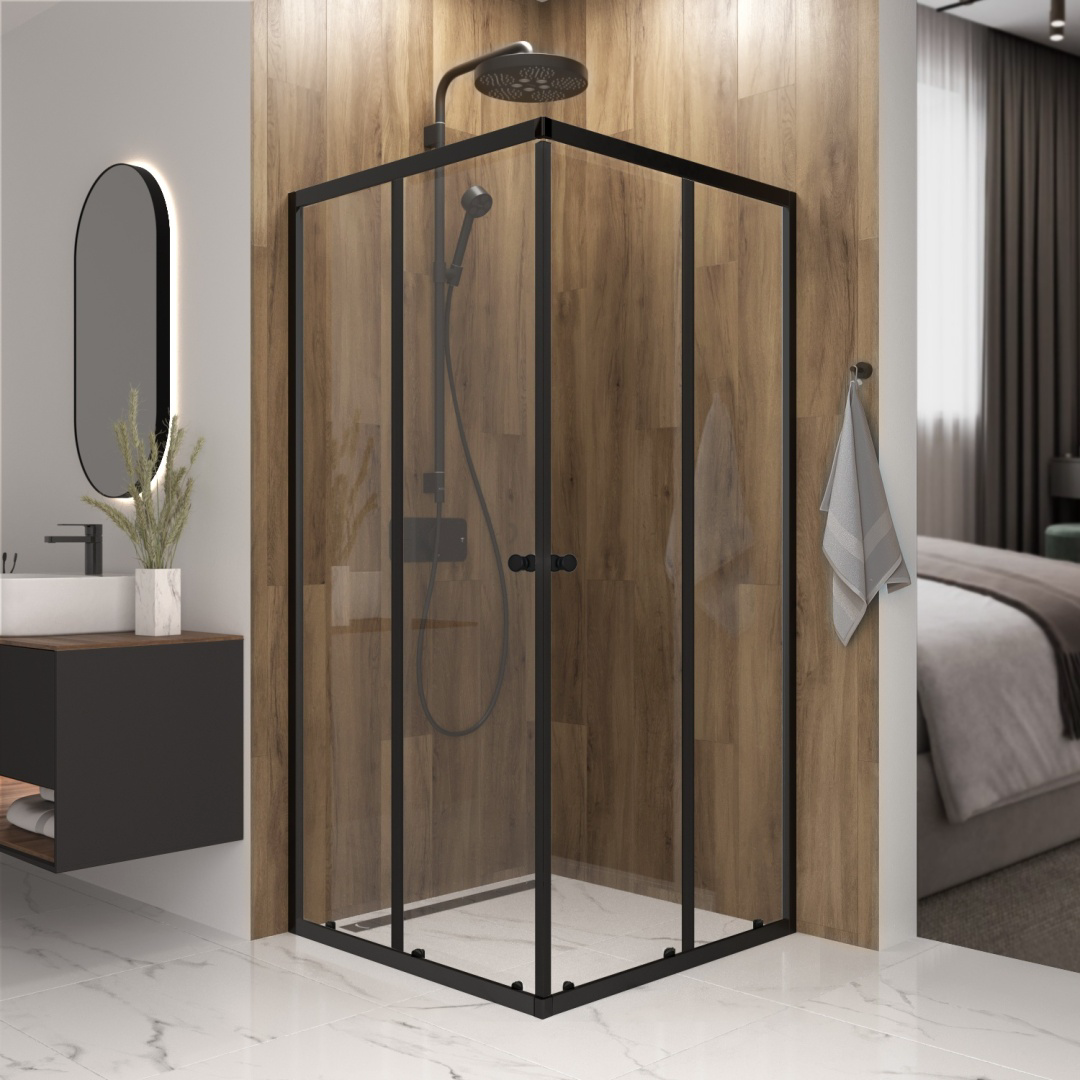 Ограждение душевое Domani-Spa CH Shape 2 99 90х90х190см черный