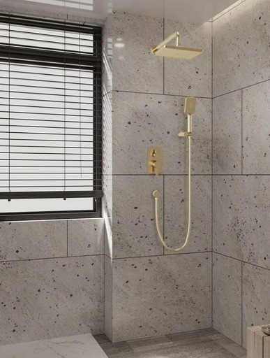 Душевая cистема Veconi Verona VE-510-G-C4 125×70×300см желтый