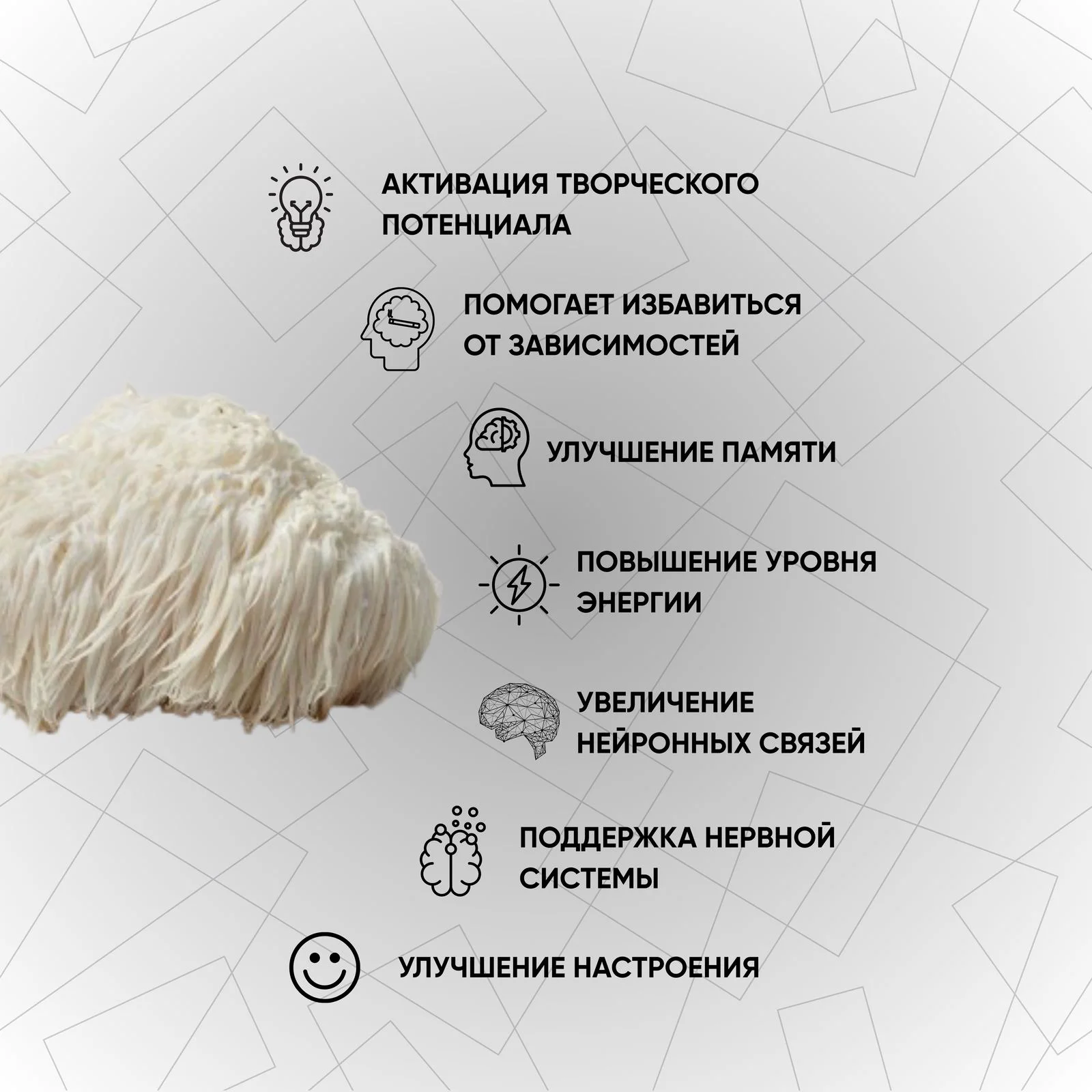 Ежовик гребенчатый Hericium-Rex порошок 100гр купить,0