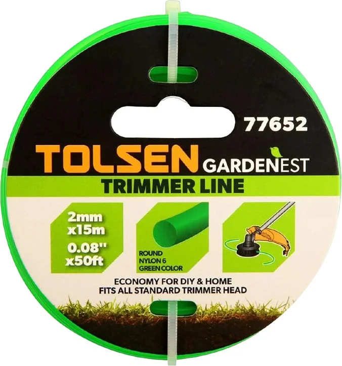 Леска для триммера Tolsen 77652 15м зеленая - ForteMarket Леска для триммера Tolsen 77652 15м зеленая купить,0