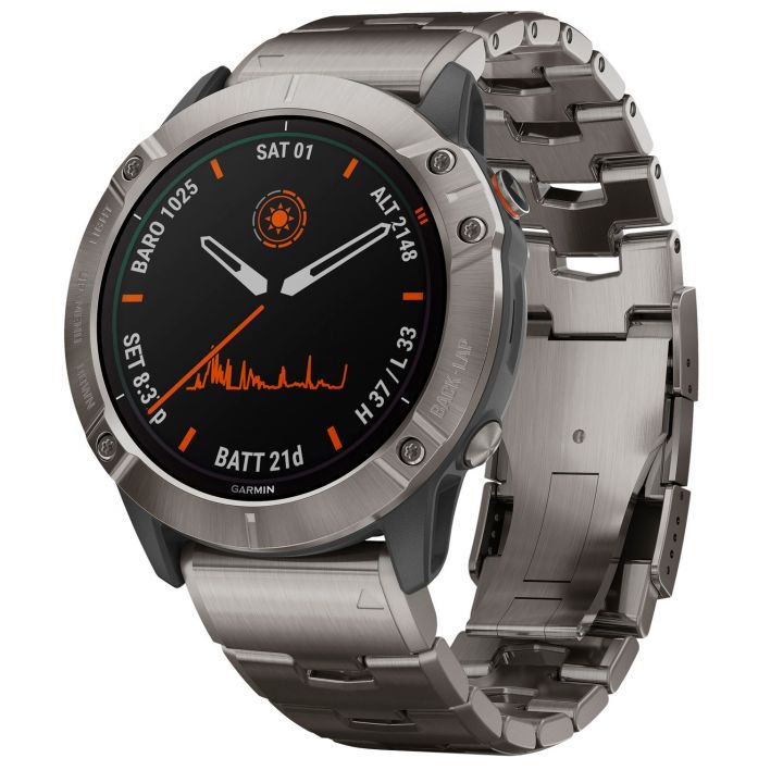 Смарт часы Garmin Fenix 6X Pro Solar 010-02157-24 Titanium