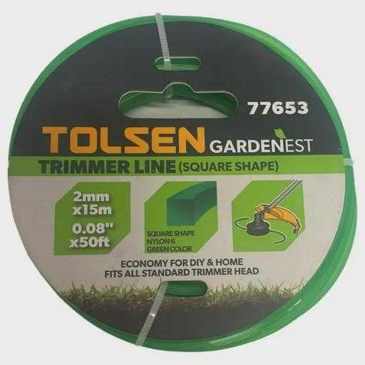 Леска для триммера Tolsen 77653 15м зеленая