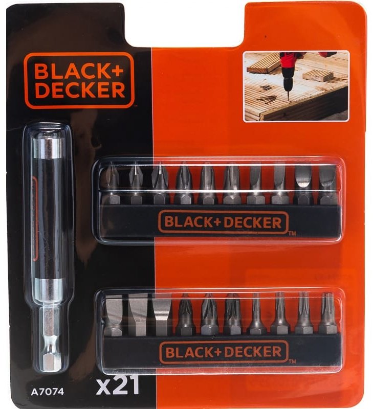 Black &amp; Decker набор бит A7074-XJ 21 шт