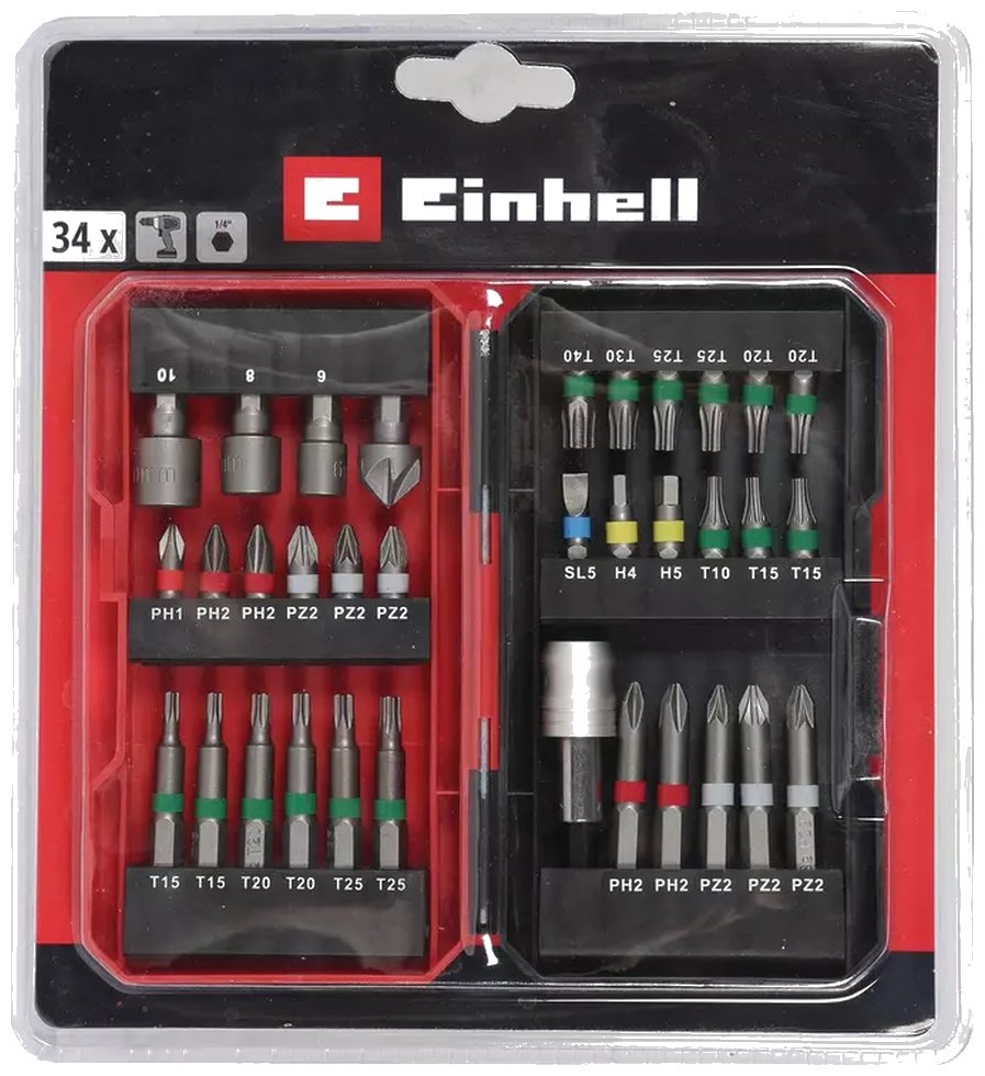 Einhell набор бит 49108801 34 шт