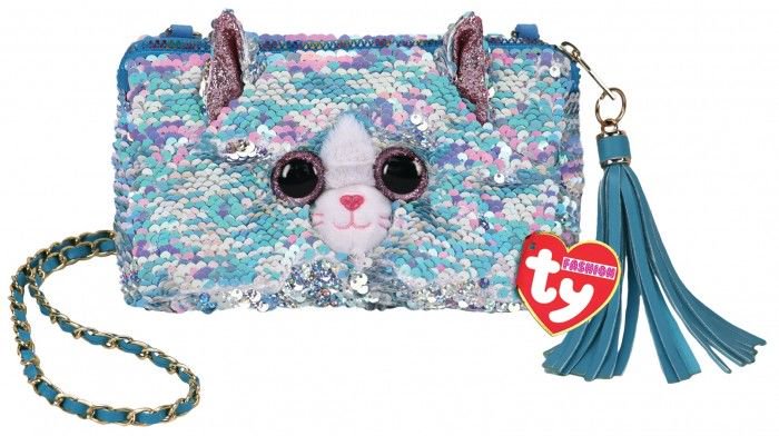 Мягкая игрушка TY Beanie Boo's Кошелек Котенок Whimsy 20см купить,NaN