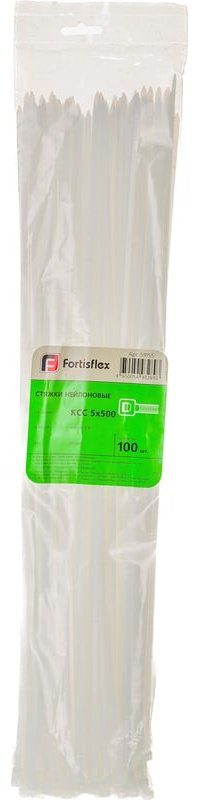 Кабельная стяжка Fortisflex 500х5 мм, нейлон 100 шт купить,NaN