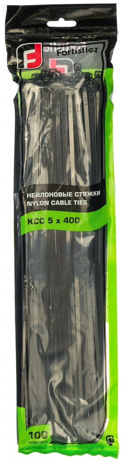 Кабельная стяжка Fortisflex 400х5 мм, нейлон 100 шт купить,NaN