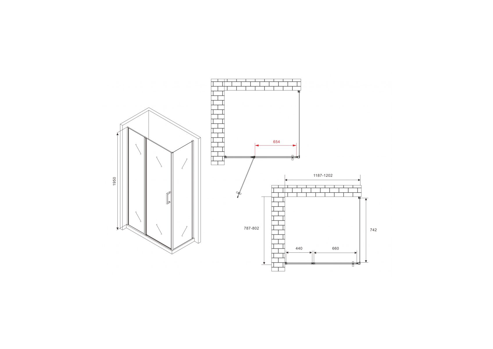 Душевой уголок Abber Sonnenstrand AG04120S-S80 купить,288300
