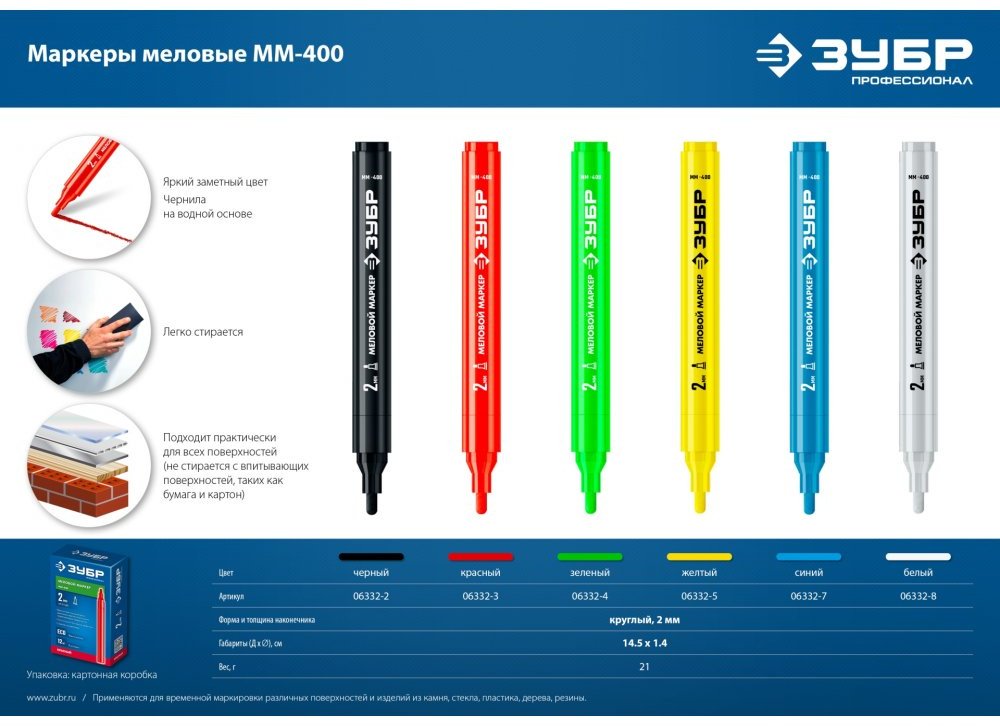 ЗУБР маркер строительный 06332-8 1