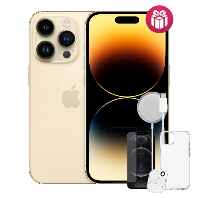 Смартфон Apple iPhone 14 Pro 128GB Gold + акция 4 подарка
