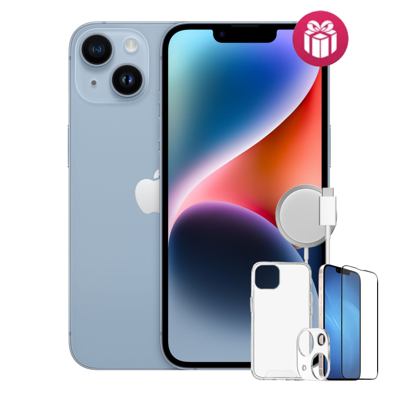 Смартфон Apple iPhone 14 128GB Blue + акция 4 подарка