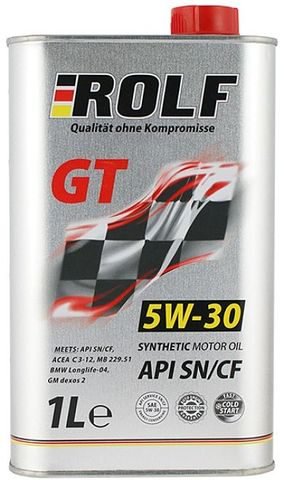 Моторное масло Rolf GT 5W30 SN/CF 1л