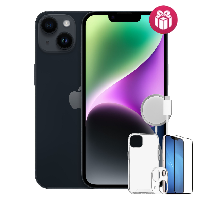 Смартфон Apple iPhone 14 256GB Midnight + акция 4 подарка купить,0