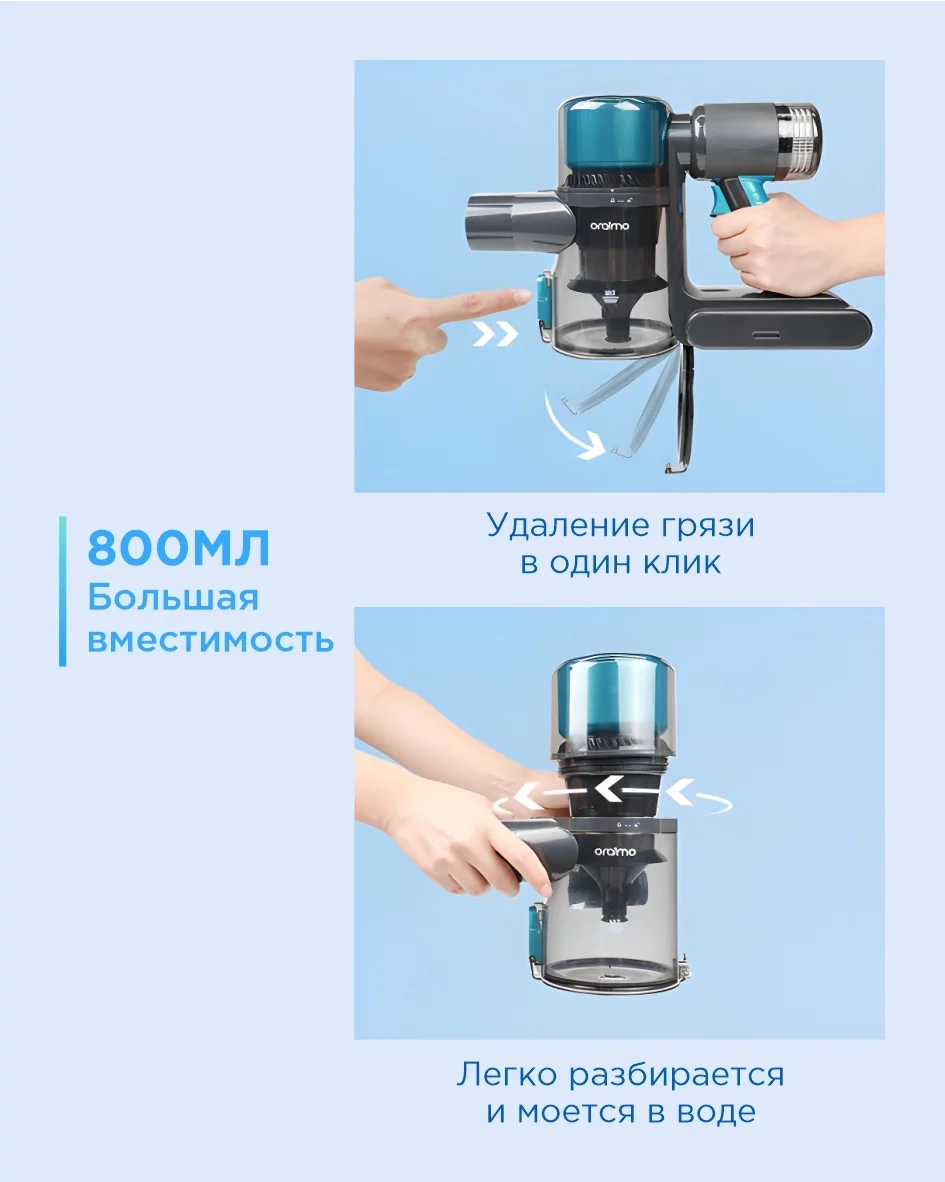 Пылесос Oraimo Ultra Cleaner S2 Cordless Vacuum серый - ForteMarket Пылесос Oraimo Ultra Cleaner S2 Cordless Vacuum серый купить,0