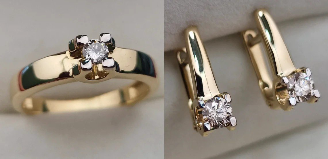 Комплект Deimantas 110124846 15,5р 0,13ct 0,54ct. купить,NaN