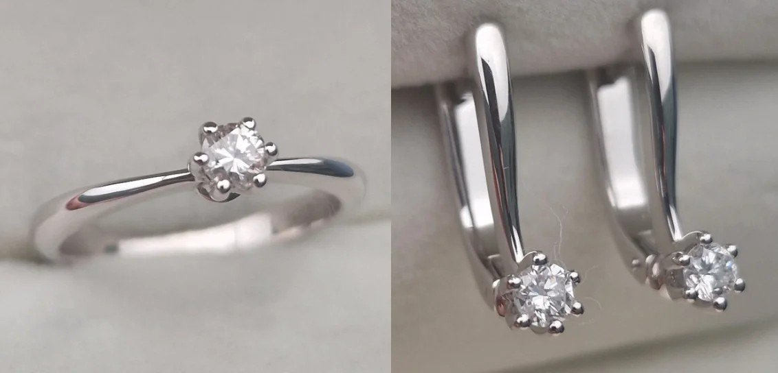Комплект Deimantas 110124838 16р 0,17ct 0,32ct. купить,NaN