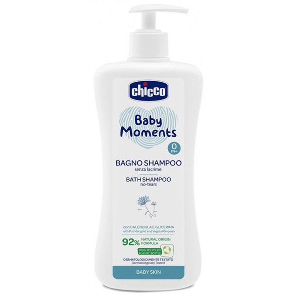 Шампунь-пена Chicco Baby moments с календулой 500мл купить,NaN