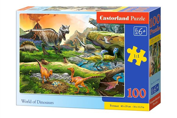 Пазл Castorland Мир динозавров 100 дет купить,NaN