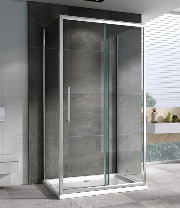 Угол душевой Abber Schwarzer Diamant AG30160H-S70-S70 70х195см серый