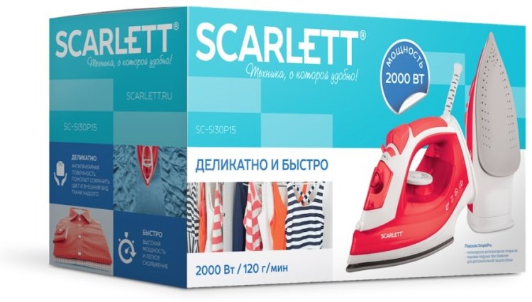 Утюг Scarlett SC-SI30P15 красный - ForteMarket Утюг Scarlett SC-SI30P15 красный купить,0