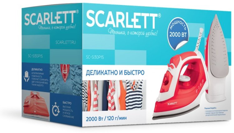 Утюг Scarlett SC-SI30P15 красный купить,12500
