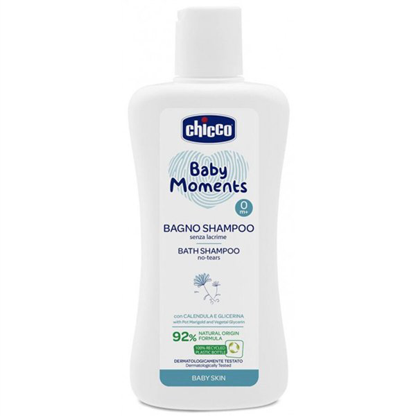 Шампунь-пена Chicco Baby moments с календулой 200мл купить,NaN