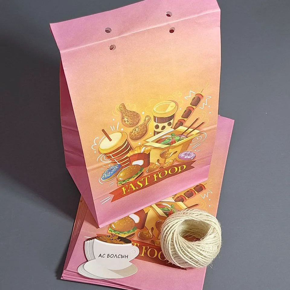 Пакет Box.kz Fast food 25х15х10см 10шт