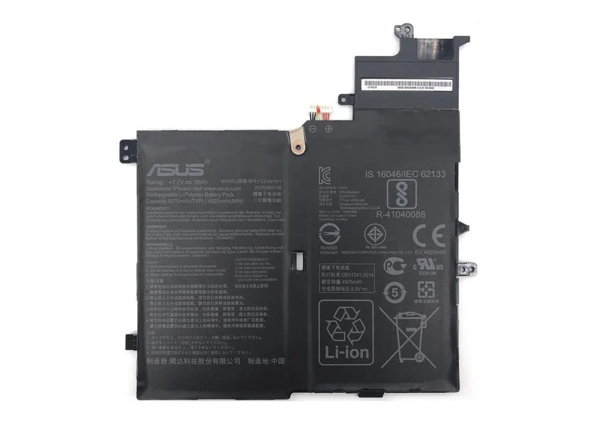 Аккумулятор для ноутбука Asus C21N1701 7.7V 39Wh 5070 mAh