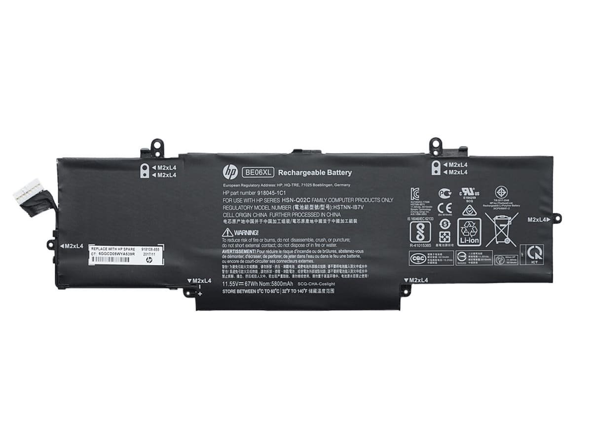 Аккумулятор BE06XL для ноутбука HP 11.55V 67Wh 5800 mAh