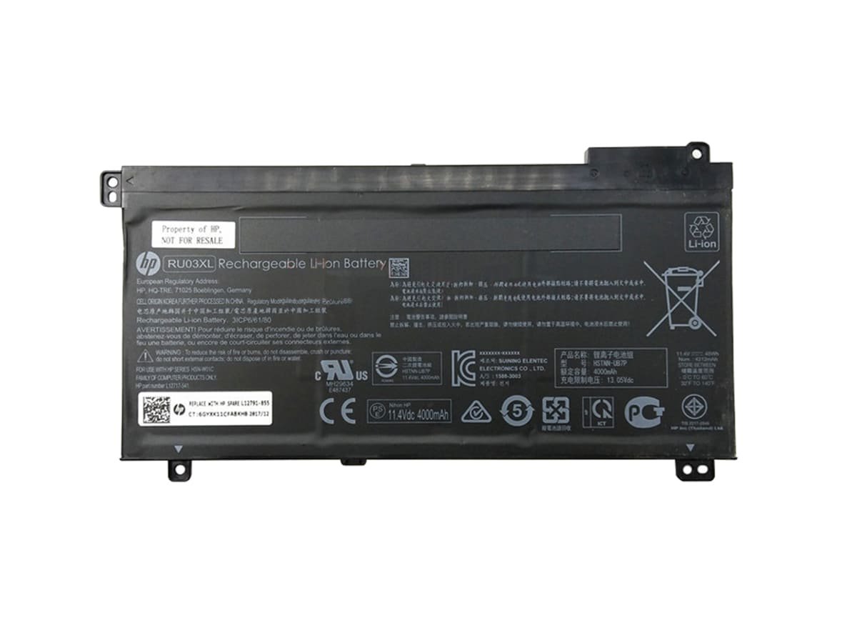 Аккумулятор RU03XL для ноутбука HP 11.4V 48Wh 4200 mAh
