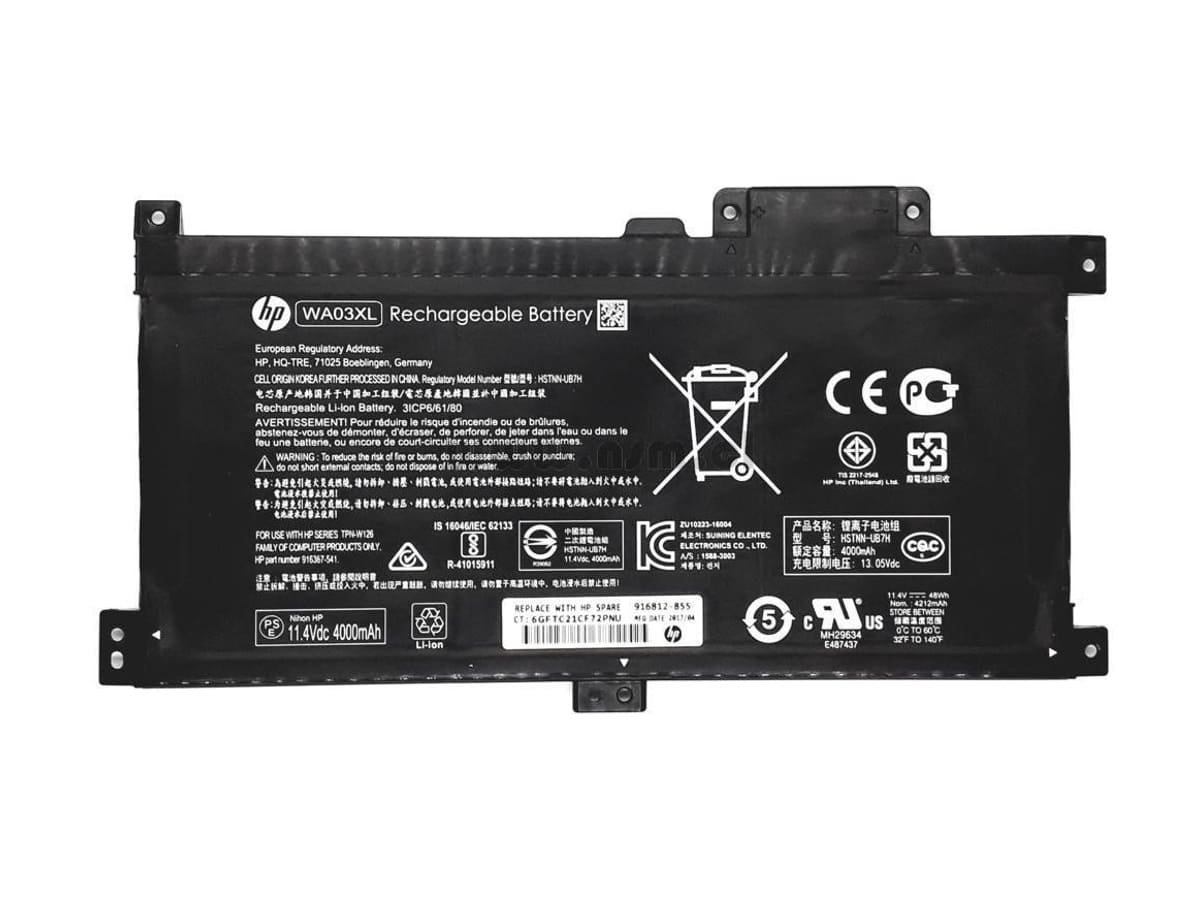 Аккумулятор WA03XL для ноутбука HP 11.4V 48Wh 4200mAh