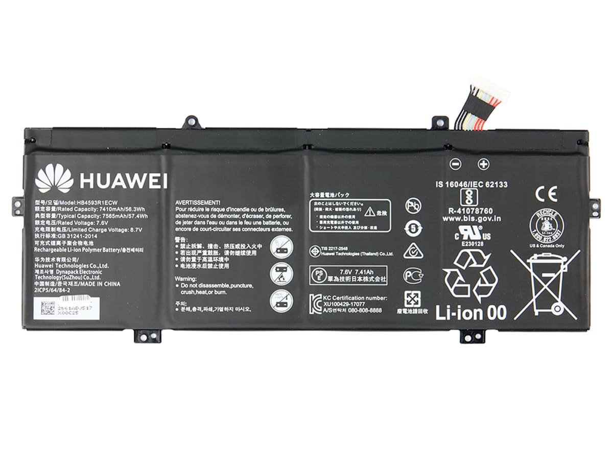 Аккумулятор HB4593R1ECW для ноутбука Huawei 7.6V 56Wh 7370 mAh