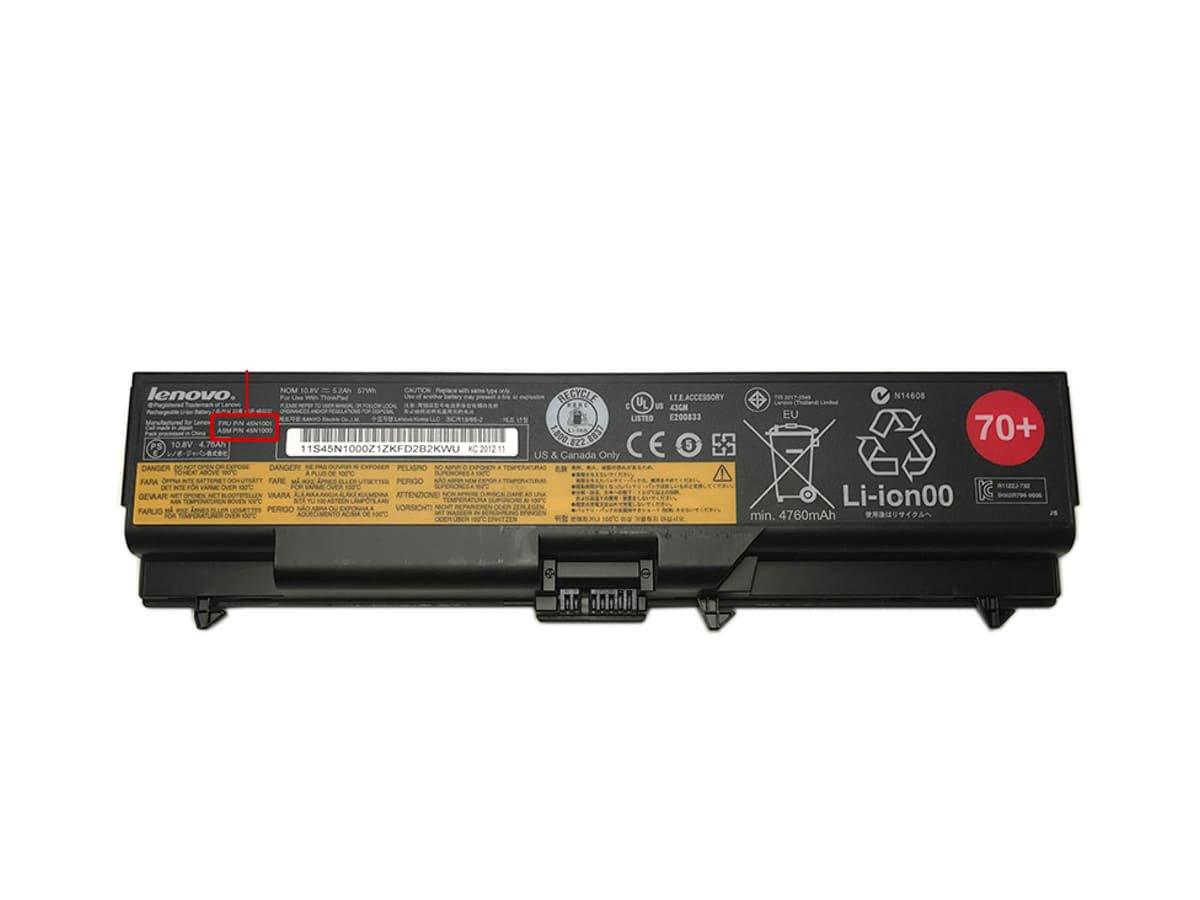 Аккумулятор 45N1000 для ноутбука Lenovo 10.8V 57Wh 5200 mAh