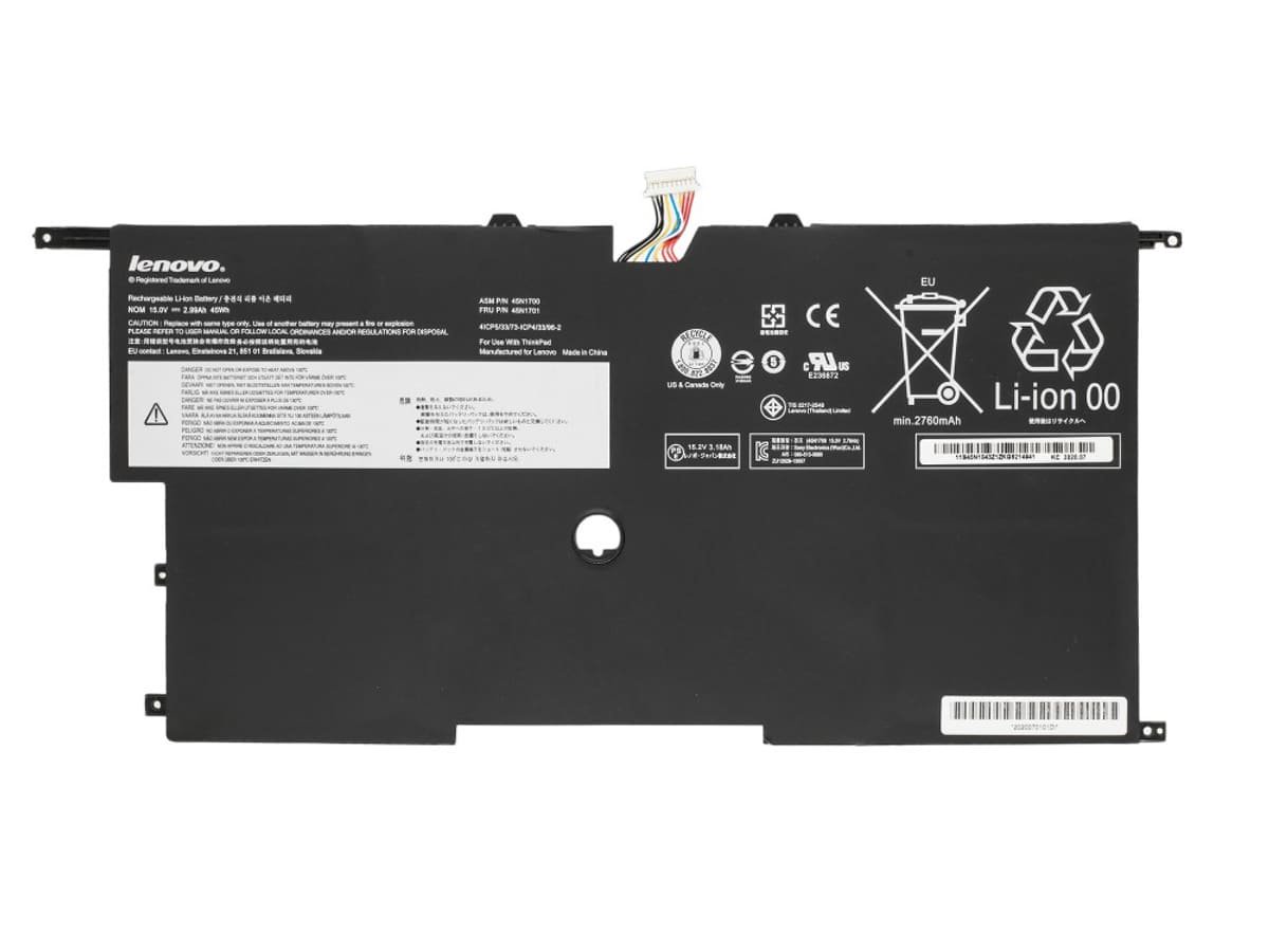 Аккумулятор 45N1702 для ноутбука Lenovo 14.8V 45Wh 3100 mAh