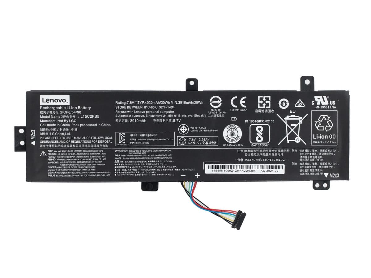 Аккумулятор L15L2PB4 для ноутбука Lenovo 7.6V 30Wh 4030 mAh