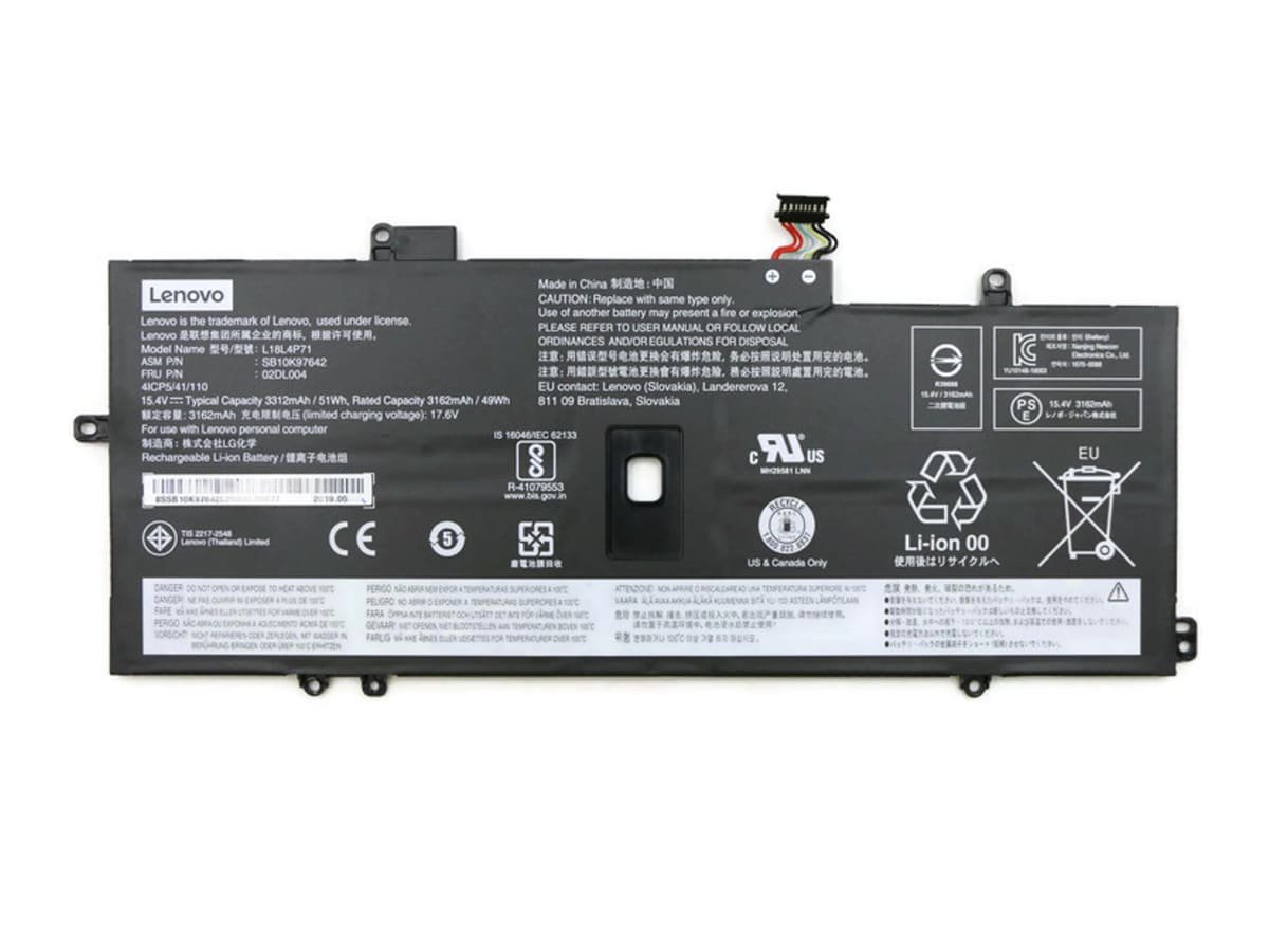 Аккумулятор L18C4P71 для ноутбука Lenovo 15.4V 51Wh 3330 mAh