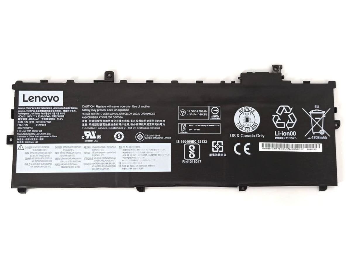 Аккумулятор SB10K97587 для ноутбука Lenovo 11.58V 57Wh 4920 mAh