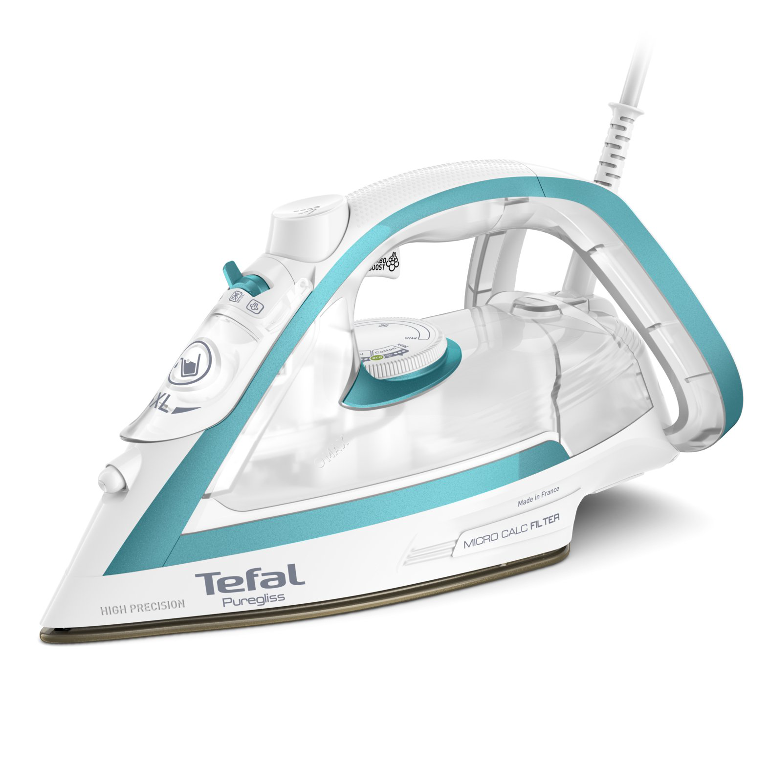 Утюг Tefal Puregliss FV8044E0 бело-голубой купить,NaN