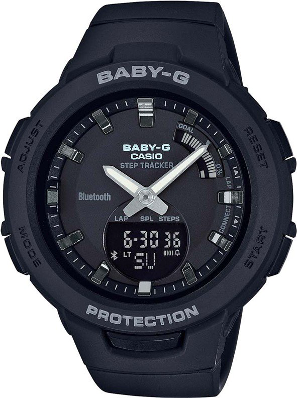 Часы Casio BSA-B100-1AER черные  купить,NaN
