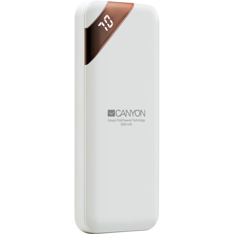 Power Bank Canyon CNE-CPBP5W 5000mAh белый купить,NaN